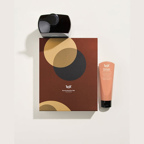 Leif skincare product set with a box and tube on a light background