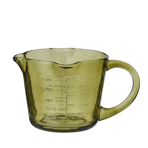 Lia Glass Measure Jug - Green