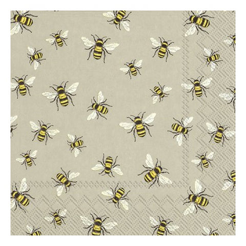 Lovely Bees Linen Lunch Napkins by Ideal Home