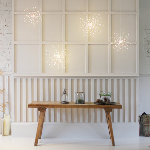 Lumina Of London Hanging 50cm Starburst Light Silver