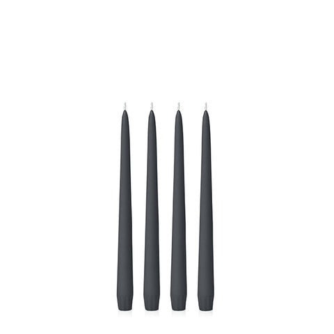 Hueseeka Eco Taper Candle (Pack of 4) Charcoal