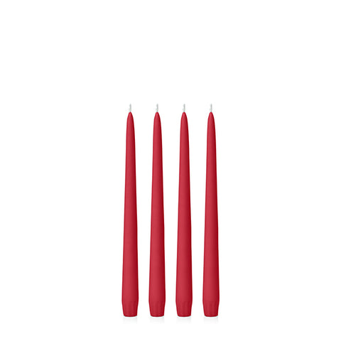 Hueseeka Taper Candle (Pack of 4) Chilli Red