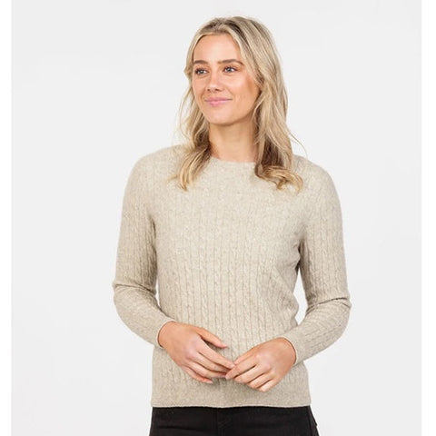 Native World Classic Cable Sweater Natural