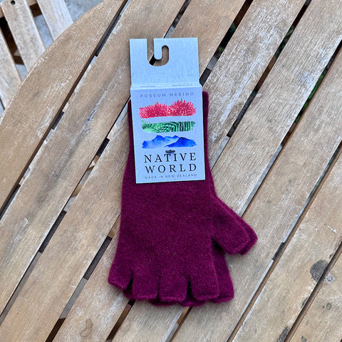 Native World Fingerless Gloves Luxury Blend - Medium Wrist