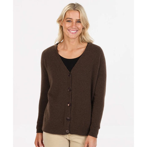 Native World Relaxed Cardigan  Cocoa