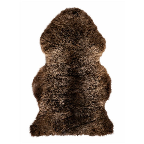 New Zealand Long Wool Sheepskin Brown /Black/Cream
