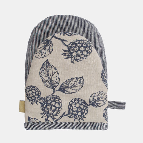 Raine & Humble Half Oven Glove Berry & Bug | Blue