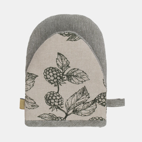 Raine & Humble Half Oven Glove Berry & Bug | Olive