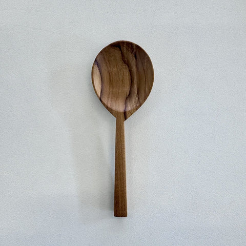 Round Coffee Spoon 11.5cm - Teak Wood