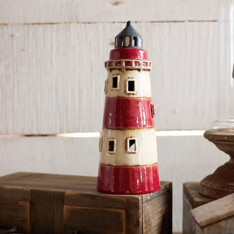 Tea Light Lighthouse Saint Malo Tea Light Lighthouse \ - The Panton Store