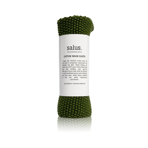 Salus Cotton Wash Cloth in Forest Green