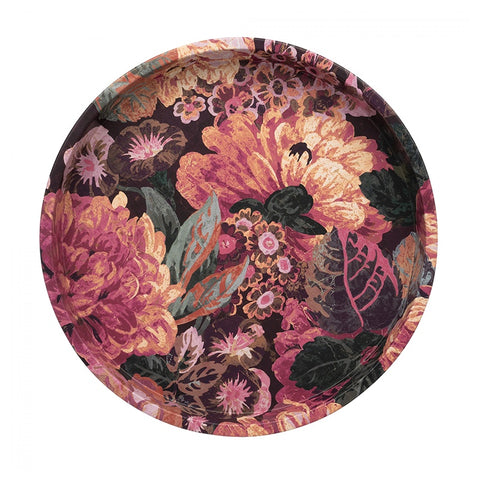 Sanderson Rose and Peony Round Tin Tray