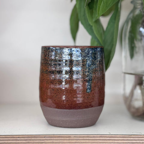 Shelley Panton Hand-Thrown Pottery Cup Midnight/Rust
