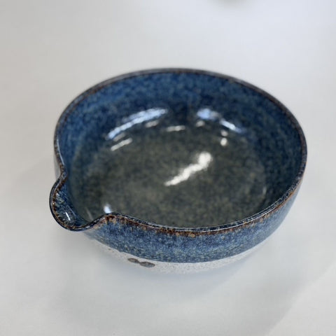 Shelley Panton Hand-Thrown Pottery Pouring Bowl Midnight Blue Speckle