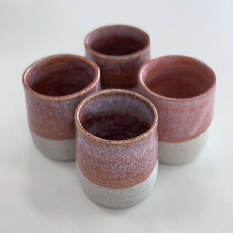 Shelley Panton Hand-Thrown Studio Pottery Cup Mandarin/Speckle Clay