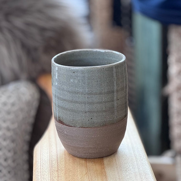 Shelley Panton Handmade Pottery Cup Sage/Dark Clay - The Panton Store