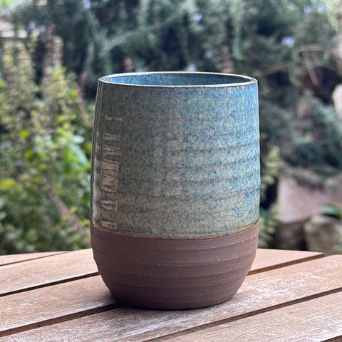Shelley Panton Pottery Cup Red Clay - Oberon Blue
