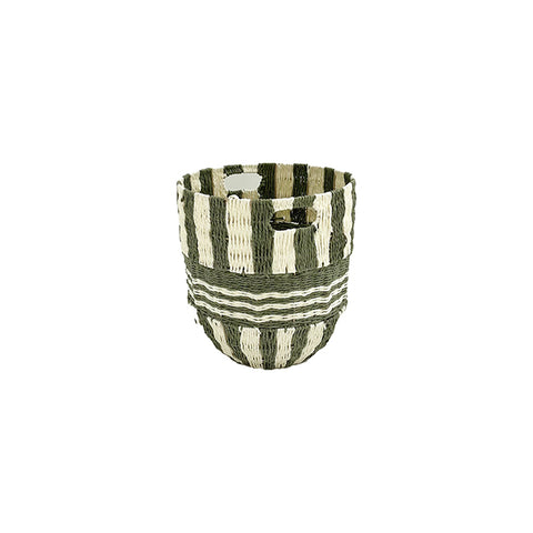 Solana Olive Stripe Baskets in two sizes