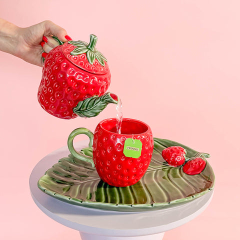 Strawberry Teapot Red