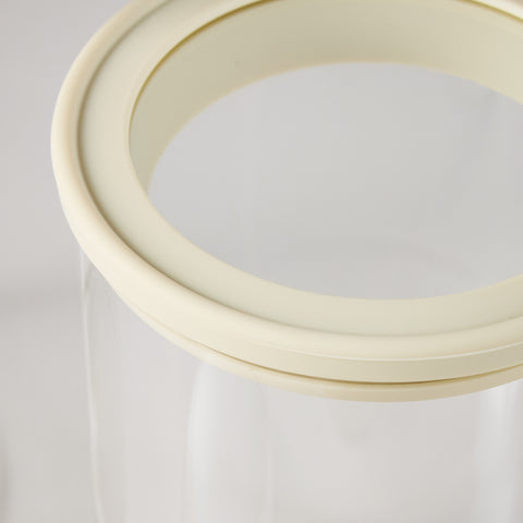 SVNA Glass Canister 4pcs Set Cream