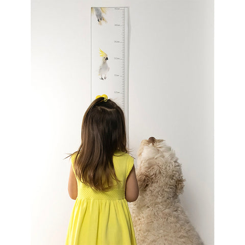 Sulphur-crested Cockatoo Children's Height Chart by Angela Robertson-Buchanan, The Bird Photographer