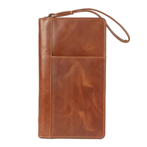 Brown Leather Travel Wallet