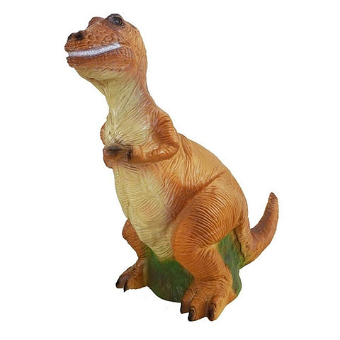 Dinosaur figurine nightlight on a white background