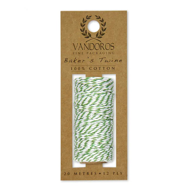 Lime & White Bakers Twine by Vandoros 