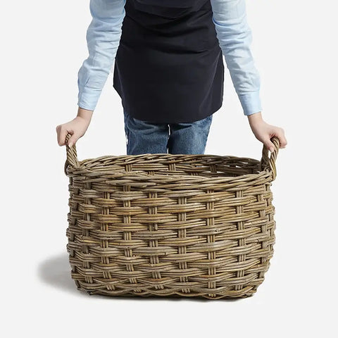 Moroc Herringbone Weave Kubu Basket by WICKA