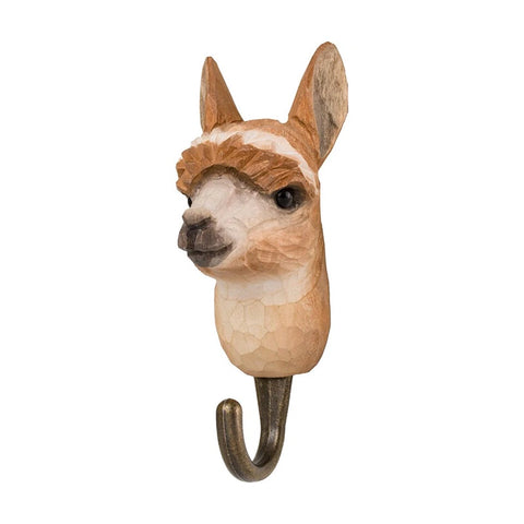 Wildlife Garden Handcrafted Animal Hook | Alpaca