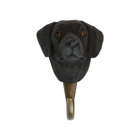 Wildlife Garden Handcrafted Animal Hook - Black Labrador