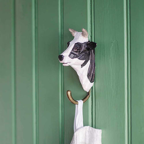 Wildlife Garden Handcrafted Animal Hook - Cow