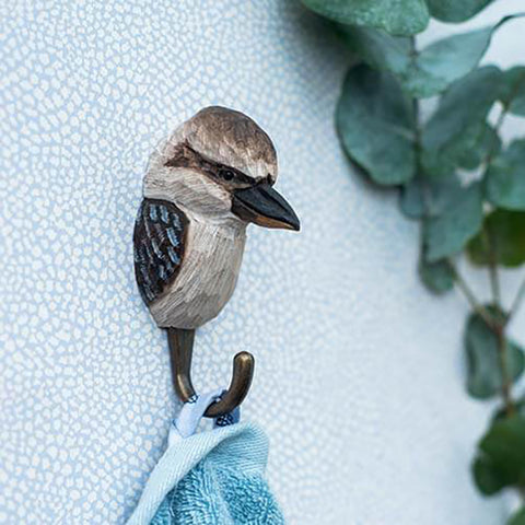 Wildlife Garden Handcrafted Animal Hook - Kookaburra