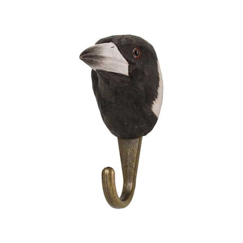 Wildlife Garden Handcrafted Animal Hook | Magpie