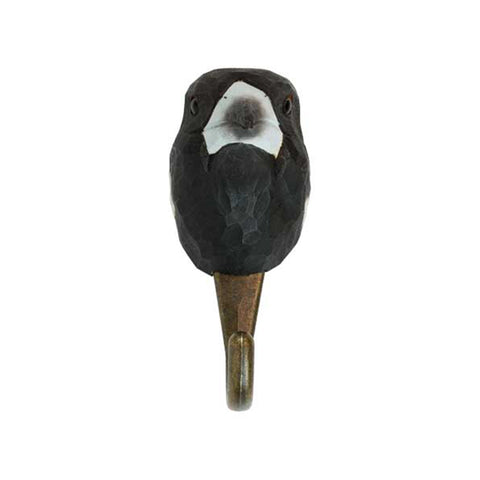 Wildlife Garden Handcrafted Animal Hook - Magpie