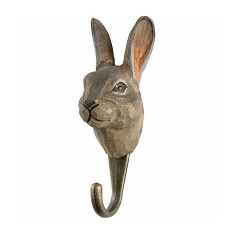 Wildlife Garden Handcrafted Animal Hook | Mountain Hare