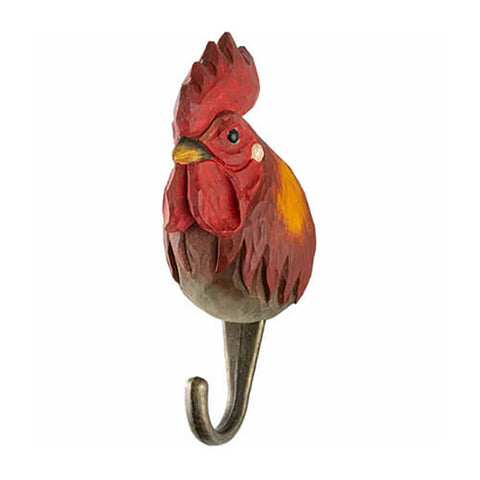 Wildlife Garden Handcrafted Animal Hook | Rooster