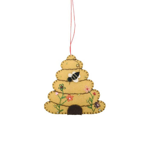 Wool Felt Christmas Decoration - Beehive
