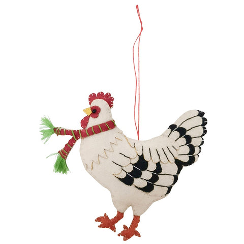 Wool Felt Christmas Decoration - Chicken