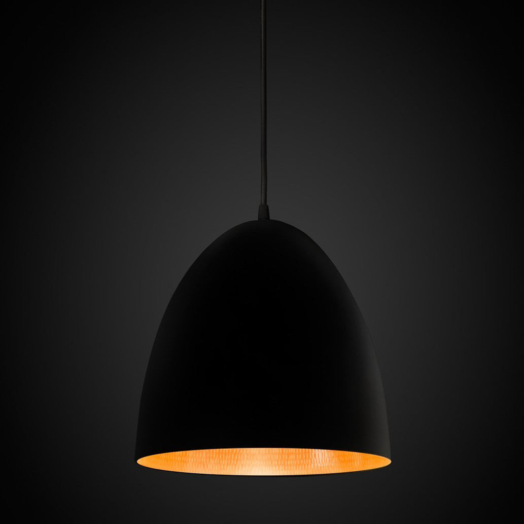 Black pendant light online with copper inside