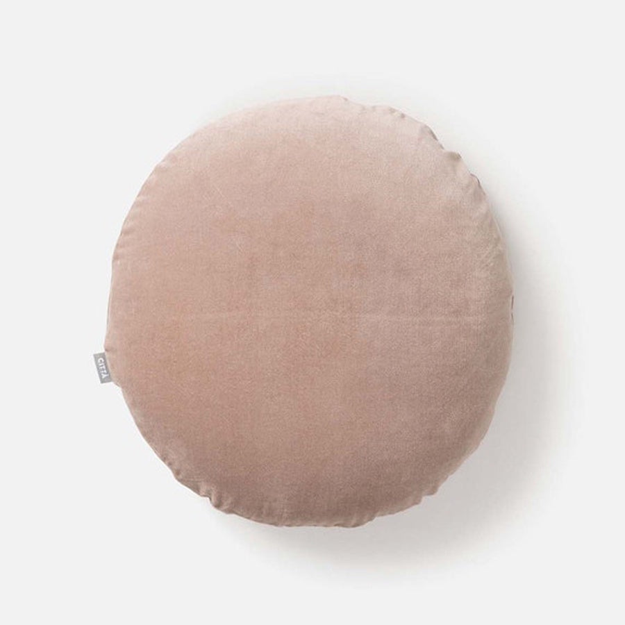 Citta Cotton Velvet Round Cushion Scoria Tint 45cm