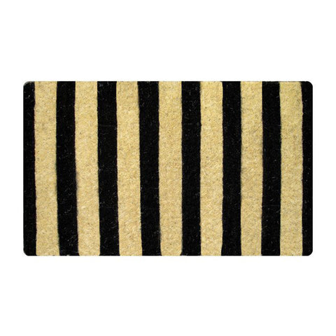 Black Stripe Doormat