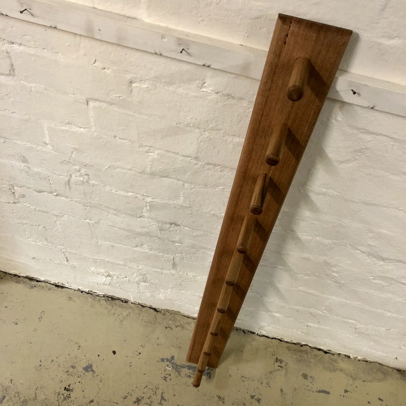 Handmade Hardwood Coat Rack 120cm - 10 Pegs