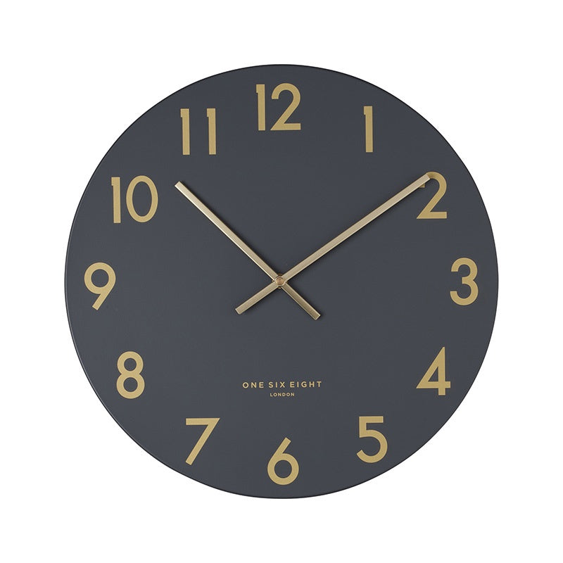 Jones Silent Wall Clock Charcoal 30cm