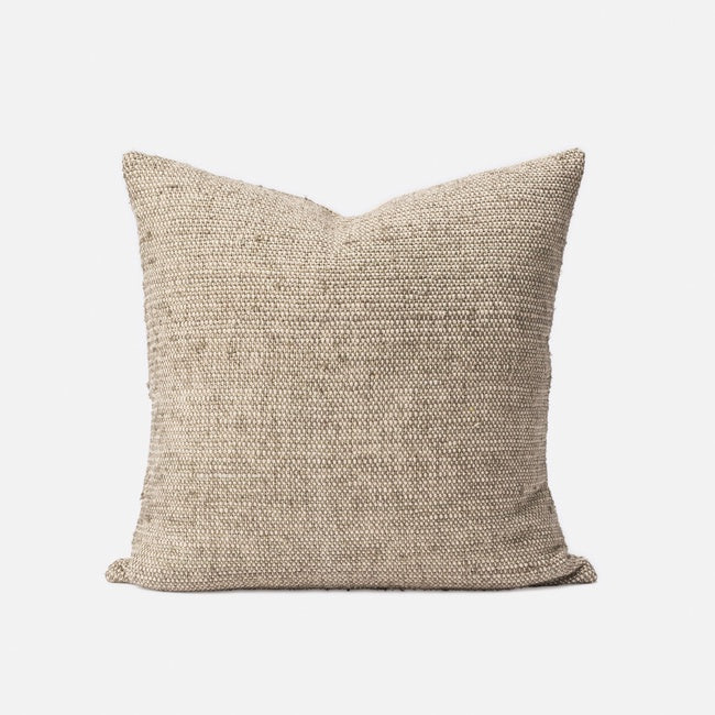 Freida Silk Blend Cushion Matcha/Natural by Citta Design