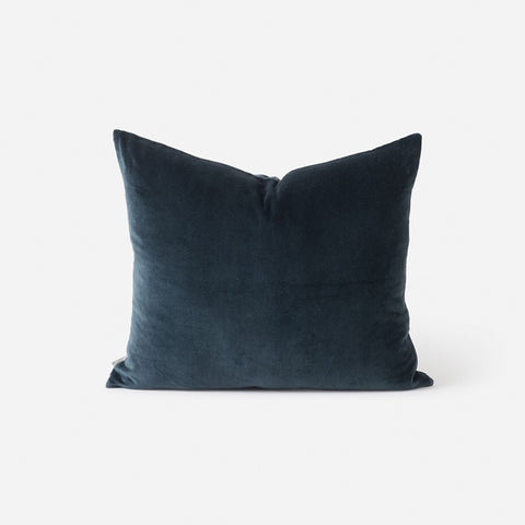 Citta Cotton Velvet Cushion Midnight 55x45cm