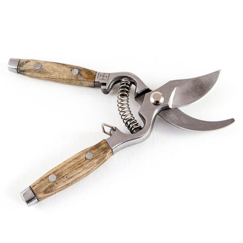 Garden Secateurs with Ash Handles by Heaven In Earth