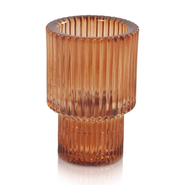 Glass Candle Holder on white back ground