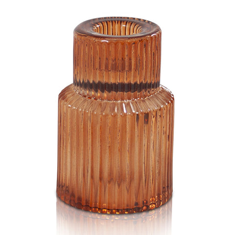 Arlo Vintage Glass Candle Holder Amber