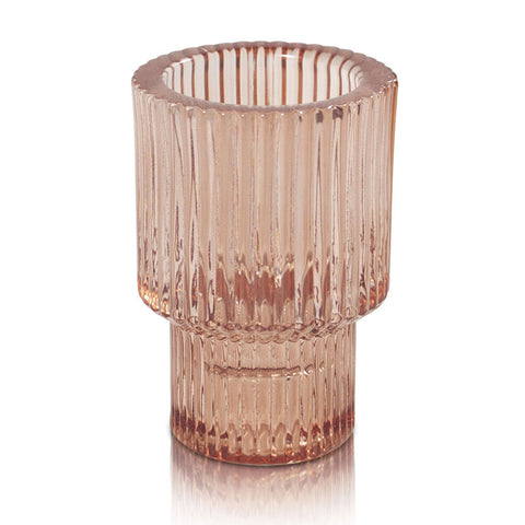 Arlo Vintage Glass Candle Holder Champagne